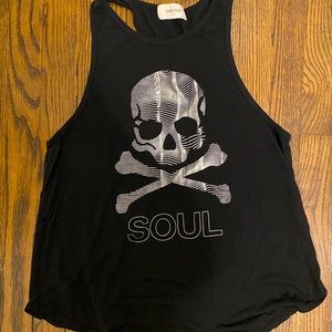 Soulcycle Skull Racerback Workout Tank Black